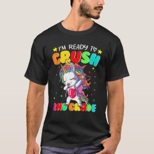 I'm Ready To Crush 2nd Grade Unicorn Girls Back To T-Shirt