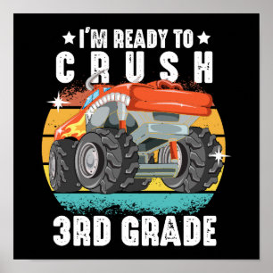 I'm Ready To Crush 3rd Grade Cute Back To School Poster