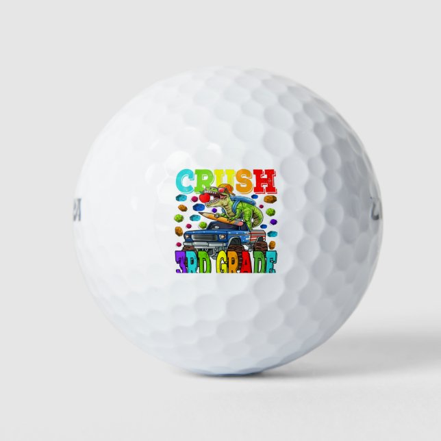 I'm Ready To Crush 3rd Grade Monster Truck Golf Balls (Front)