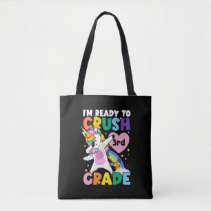 I'm Ready To Crush 3rd Grade Unicorn Heart 1st Day Tote Bag