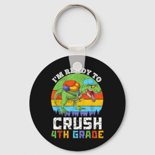 Im Ready To Crush 4th Fourth Grade Dinosaur Back T Key Ring