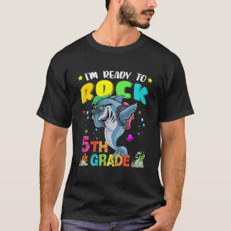 I'm Ready To Crush 5Th Grade Dabbing Shark Back To T-Shirt