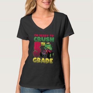 I'm Ready To Crush 5th Grade Rex Dinosaur Monster T-Shirt