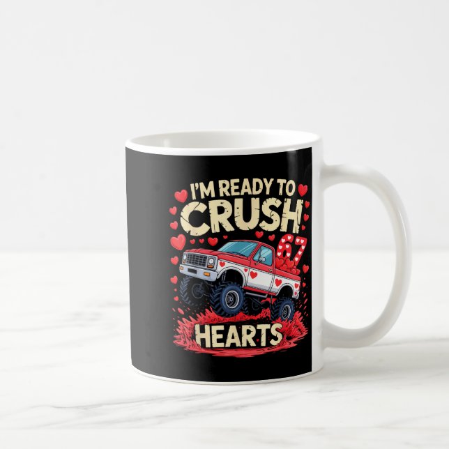 I'm Ready To Crush 67 Hearts Truck Funny 6 7 Valen Coffee Mug (Right)