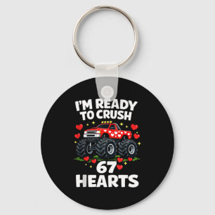 I'm Ready To Crush 67 Hearts Truck Valentines Day  Key Ring