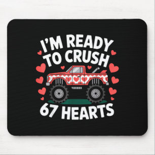 I'm Ready To Crush 67 Hearts Truck Valentines Day  Mouse Mat