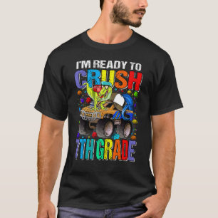 I'm Ready To Crush 7th Grade Monster Truck Dinosau T-Shirt