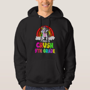 Im Ready To Crush 9th Grade Dabbing Unicorn Hoodie