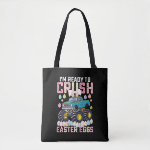 I'm Ready To Crush Easter Eggs Monster Truck Tote Bag