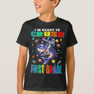 I'm Ready To Crush First Grade Astronaut Riding T-Shirt