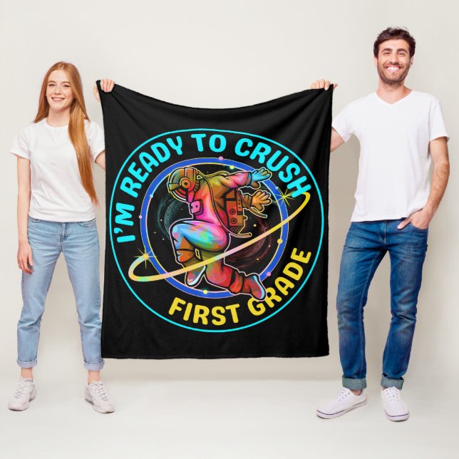 I'm ready to crush first grade fleece blanket (In Situ)