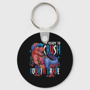 I'm Ready To Crush Fourth Grade Dinosaur Ck To Sch Key Ring