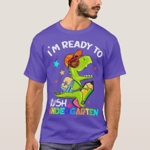 I'm Ready to Crush Kindergarten Dinosaur Astronaut T-Shirt