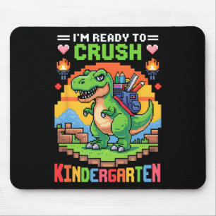 I'm Ready To Crush Kindergarten Dinosaur Gamer Boy Mouse Mat