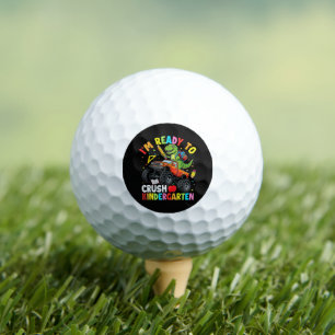 I'm Ready to Crush Kindergarten First Day dinosaur Golf Balls