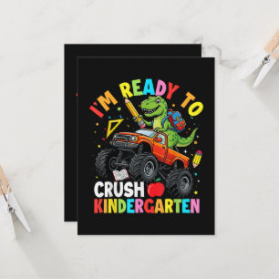 I'm Ready to Crush Kindergarten First Day dinosaur Invitation