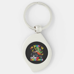 I'm Ready to Crush Kindergarten First Day dinosaur Key Ring