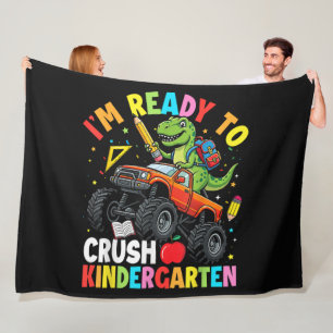 I'm Ready to Crush Kindergarten First Day Fleece Blanket