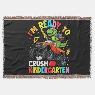 I'm Ready to Crush Kindergarten First Day Throw Blanket