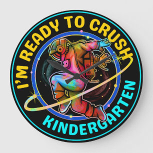 I'm ready to crush kindergarten large clock