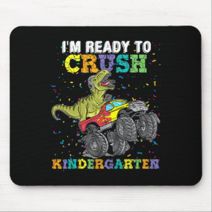 I'm Ready To Crush Kindergarten Monster Truck Dino Mouse Mat