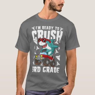 Im Ready To Crush Kindergarten Shark Monster Truck T-Shirt