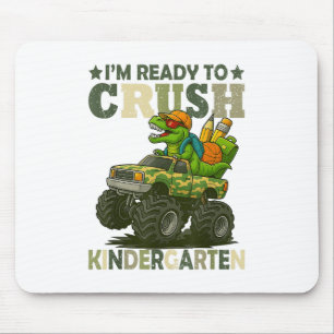 Im Ready To Crush Kindergarten T Rex Dinosaur Mons Mouse Mat