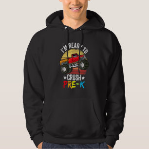 Im Ready To Crush Pre-K Apparel Monster Truck Boys Hoodie