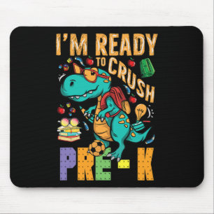 I'm Ready To Crush Pre-K Monster Truck Dino Back t Mouse Mat