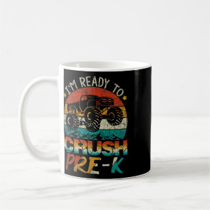 I'm Ready To Crush Pre-k Monster Truck Vintage Boy Coffee Mug