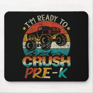 I'm Ready To Crush Pre-k Monster Truck Vintage Boy Mouse Mat