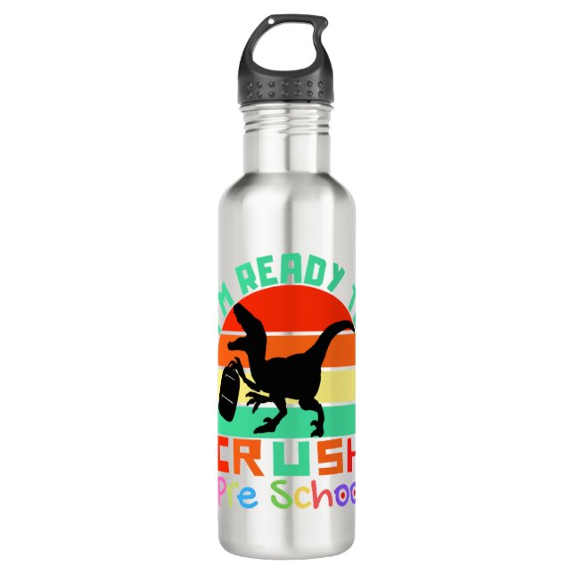 I'M READY TO CRUSH PRE SCHOOL - COOL DINOSAUR 710 ML WATER BOTTLE (Front)