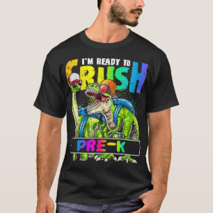 I'm Ready To Crush PreK T Re Dino Holding Pencil  T-Shirt