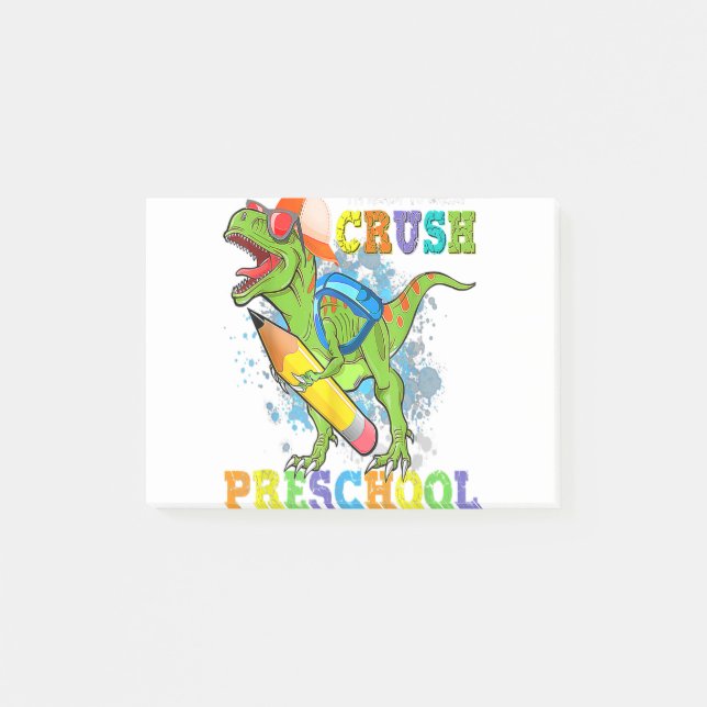 I'm Ready To Crush Preschool Dino Back To School B Post-it Notes (Front)