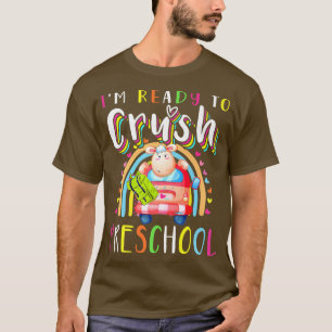 Im Ready To Crush Preschool Girls Cute Sheep Back T-Shirt