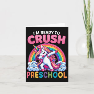 Im Ready To Crush Preschool Girls Unicorn Back To Card
