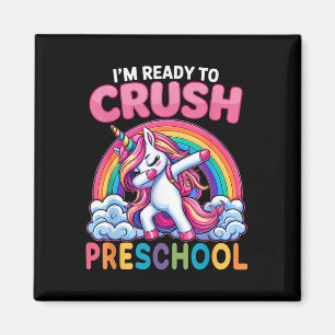 Im Ready To Crush Preschool Girls Unicorn Back To Magnet