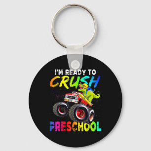 Im Ready To Crush Preschool Monster Truck Dinosaur Key Ring