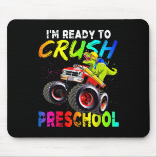 Im Ready To Crush Preschool Monster Truck Dinosaur Mouse Mat