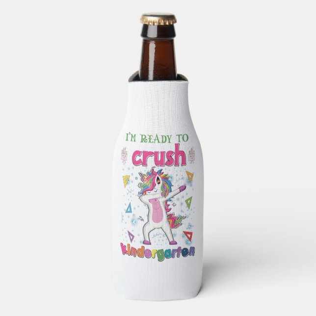 I'm Ready To Crush The Kindergarten Bottle Cooler (Bottle Front)
