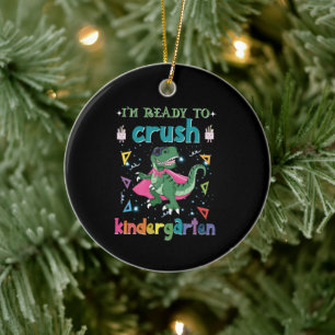 I'm Ready To Crush The Kindergarten Ceramic Tree Decoration