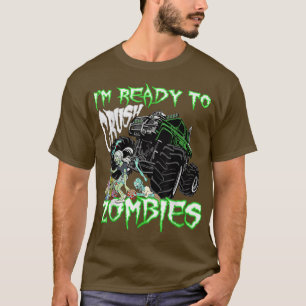 I'm Ready To Crush Zombies For Kids Monster Truck T-Shirt