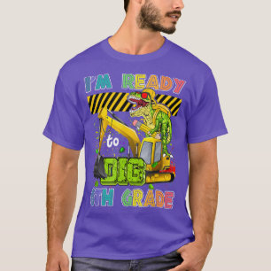 I'm Ready To Dig 6th Grade Back To School Dinosaur T-Shirt