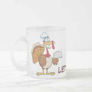 I'm Ready to Eat Thanksgiving Dinner Frosted Glass Coffee Mug