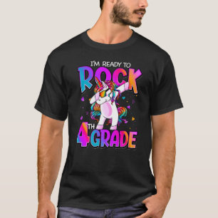 I'm Ready To Rock 4th Grade Unicorn Back To School T-Shirt