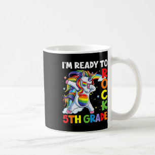 I'm Ready To Rock 5th Grade Back To School Unicorn Coffee Mug