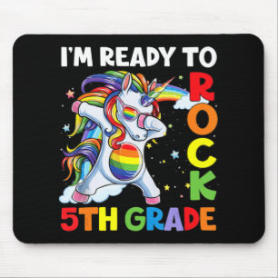 I'm Ready To Rock 5th Grade Back To School Unicorn Mouse Mat