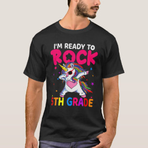 I'm Ready To Rock 5Th Grade Back To School Unicorn T-Shirt