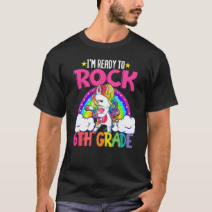 I'm Ready To Rock 6th Grade Dabbing Unicorn Magica T-Shirt