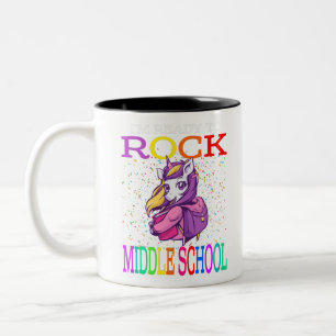 I'm Ready To Rock Middle School Back To School Two-Tone Coffee Mug